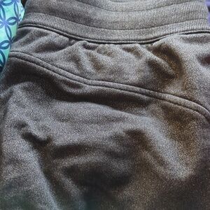 Lululemon black/silver track pants as is